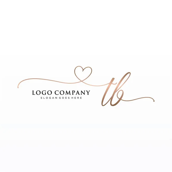 Diseño Inicial Del Logotipo Escritura Mano Con Círculo Diseño Hermoso — Vector de stock