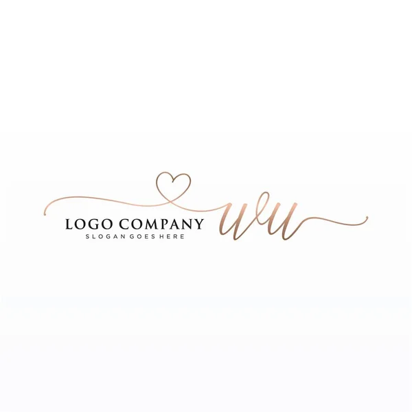 Diseño Inicial Del Logotipo Escritura Mano Con Círculo Diseño Hermoso — Vector de stock