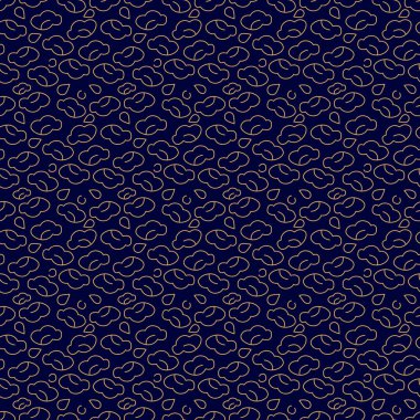 Çin bulut deseni. Koyu mavi arkaplanda altın bulutlar. Çin 'in yeni yıl geçmişi. Asya dekoratif geçmişi. Duvar kağıtları, hediyeler, tekstil, ambalaj tasarımı için harika.