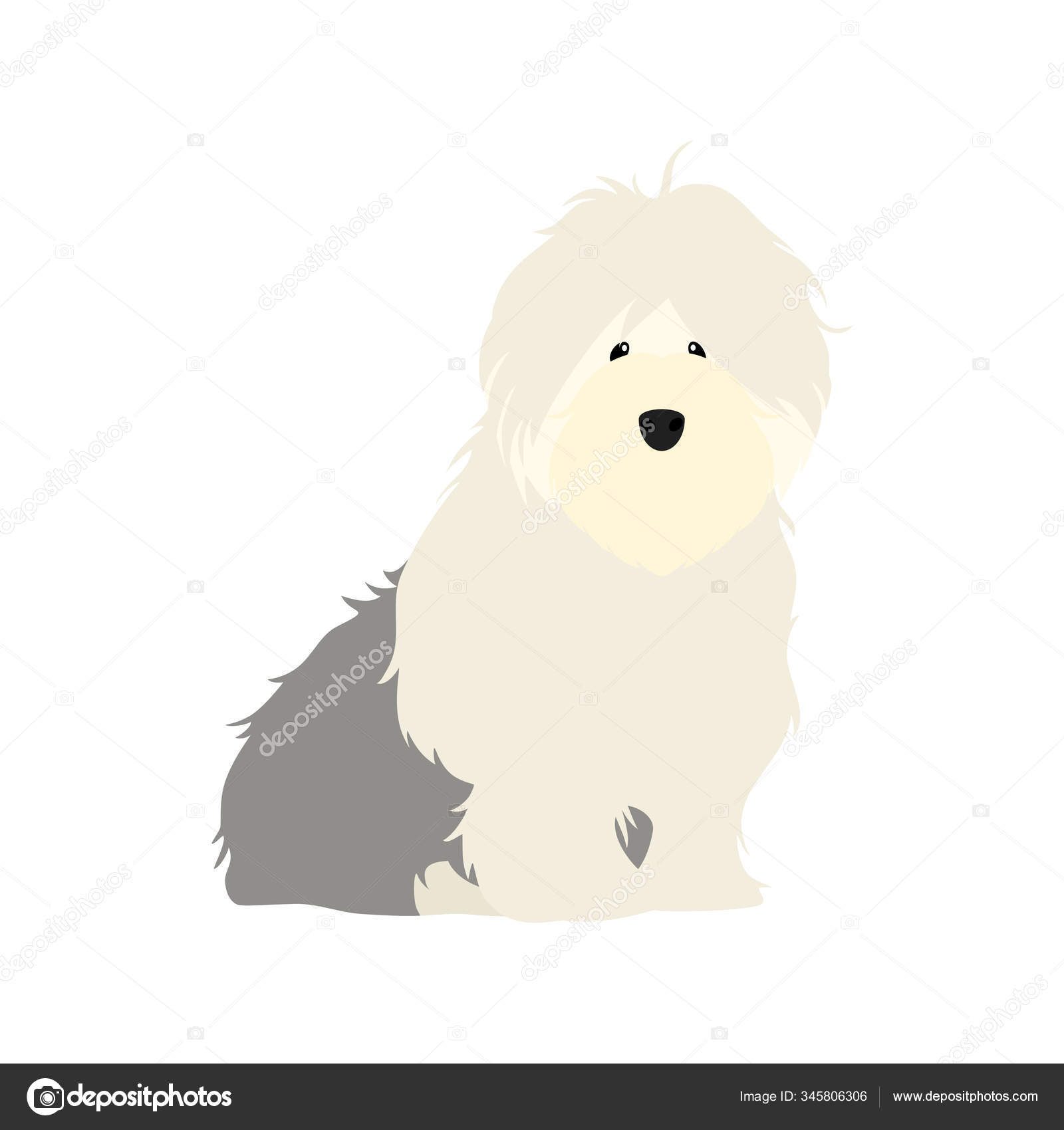 Vetores de Ilustração De Sessão Engraçado Cachorro Cão Pastor Inglês Antigo  e mais imagens de Cão Pastor - iStock