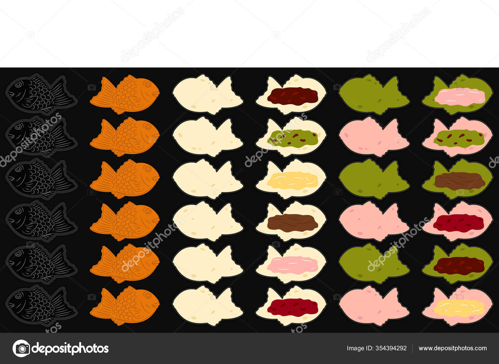 Gateau Japonais En Forme De Poisson Images Vectorielles Gateau Japonais En Forme De Poisson Vecteurs Libres De Droits Depositphotos