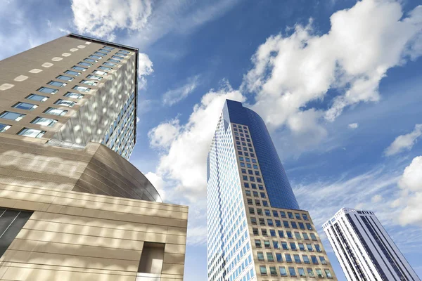 Moderní budovy v centru města Denver, Usa. — Stock fotografie