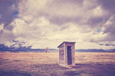 Backcountry toilet in the Grand Teton National Park. clipart