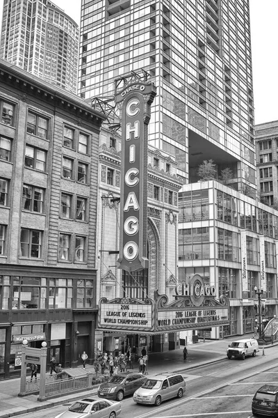 Zewnętrzna część Chicago Theater. — Zdjęcie stockowe