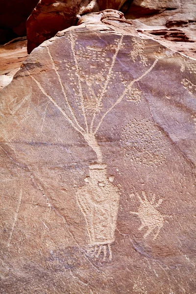 Petroglify w dinozaura National Monument, Utah, Stany Zjednoczone Ameryki — Zdjęcie stockowe