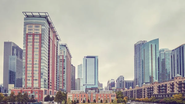 Colore retrò tonica Chicago zona residenziale a molti piani . — Foto Stock