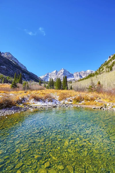 Maroon Lake, Colorado paisagem montanhosa, EUA — Fotografia de Stock