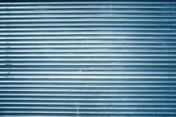 Blue grunge lined metal wall, background or texture — Stock Photo, Image