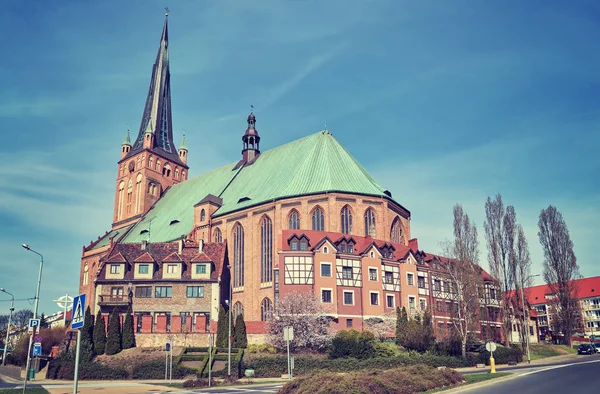 Catedral Basílica de Santiago Apóstol en Szczecin, Polonia — Foto de Stock