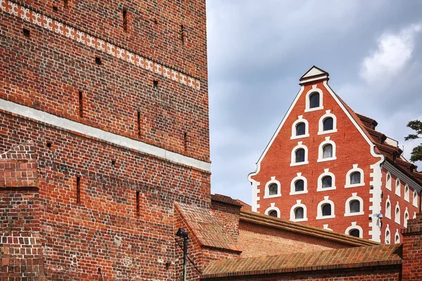 Muro della Torre Pendente a Torun, Polonia — Foto Stock
