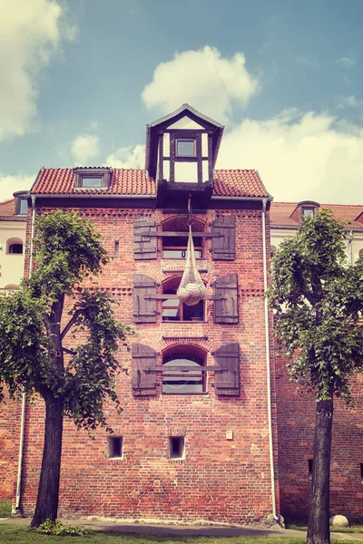 Mur obronny w miasta Toruń, Polska. — Zdjęcie stockowe