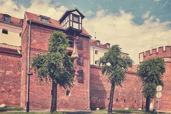 Mur obronny w miasta Toruń, Polska. — Zdjęcie stockowe