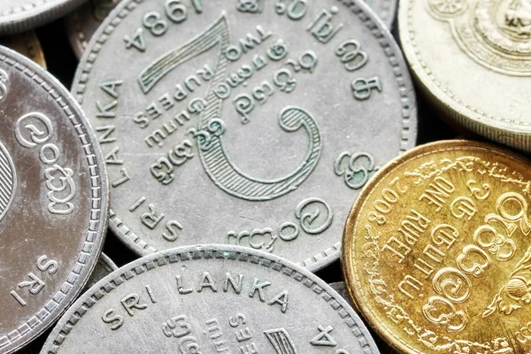 Foto da vicino della rupia dello Sri Lanka . — Foto Stock