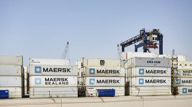 Containers at the Hutchison Ports Ajman. clipart