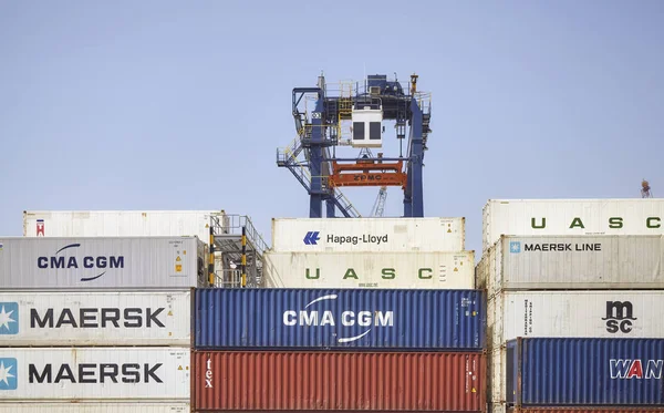 Containers at the Hutchison Ports Ajman. — Stock Photo, Image