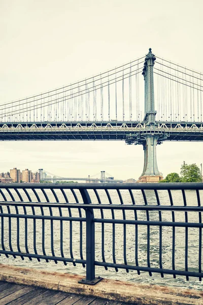 न्यूयॉर्क शहर, संयुक्त राज्य अमेरिका में मैनहट्टन ब्रिज . — स्टॉक फ़ोटो, इमेज