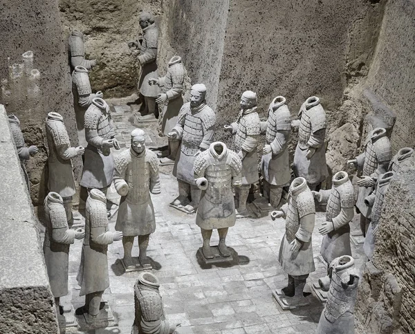 Terracotta ordusu savaşçıları. — Stok fotoğraf