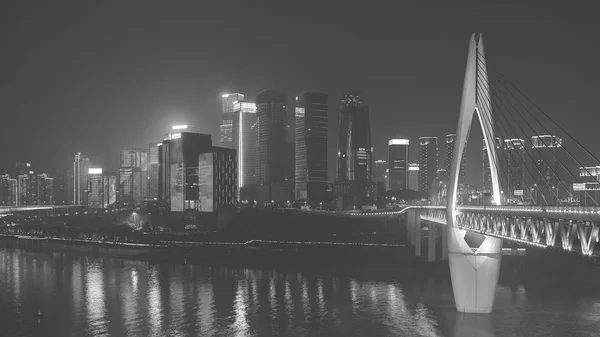 Chongqing Innenstadt bei Nacht, China. — Stockfoto