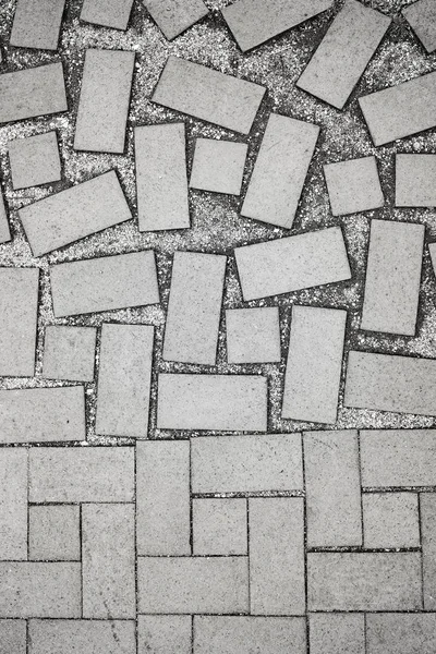 Immagine in bianco e nero di mattoni marciapiede . — Foto Stock