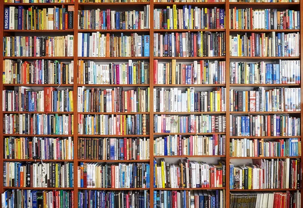 Foto de uma coleção de livros caseiros . — Fotografia de Stock