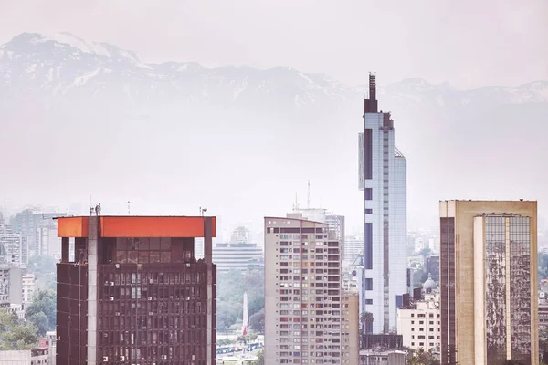 Santiago de Chile şehir şehir. — Stok fotoğraf