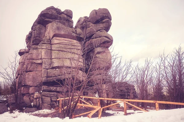 Cuckoo Rocks formation in Karkonosze mountains, Poland. — Stock Photo, Image