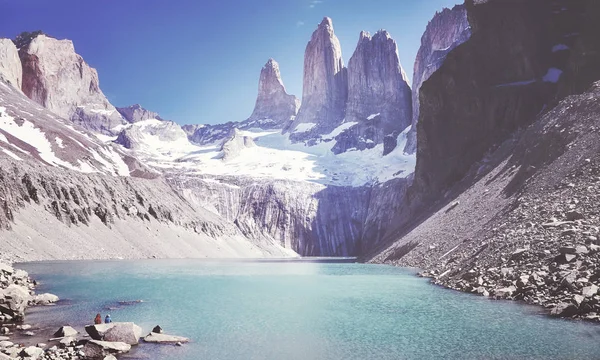 トレス デル パイネ山範囲、パタゴニア、チリ. — ストック写真