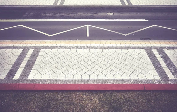 Trottoar och gata från ovan. — Stockfoto