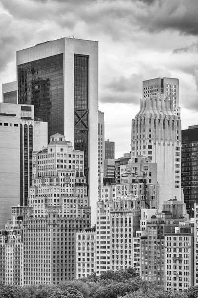 黑白图片曼哈顿建筑, 纽约市. — 图库照片