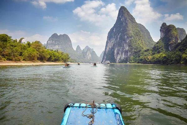 Li River bamboo raft from Guilin to Xingping, China. — Stock Photo, Image