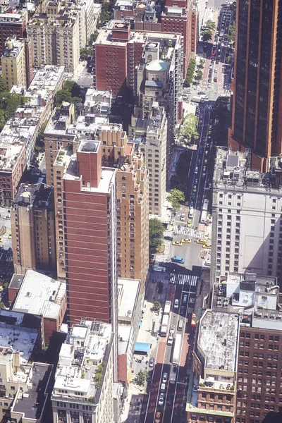 Vintage gestemde luchtfoto van New York, Verenigde Staten. — Stockfoto