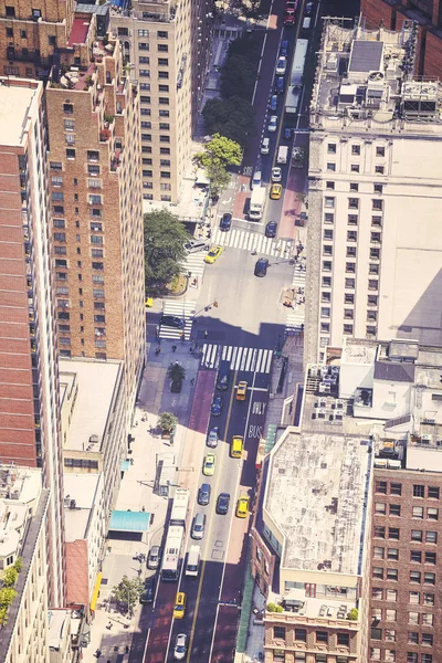 Aerial picture of street in New York City, USA. — Stock Photo, Image