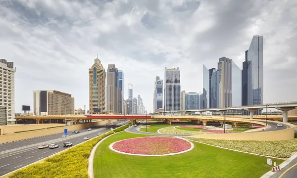 Uitzicht op het centrum van Dubai, Verenigde Arabische Emiraten — Stockfoto
