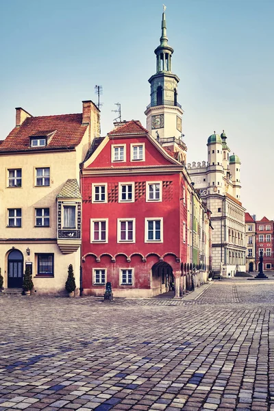 Poznan Old Town all'alba, Polonia . — Foto Stock