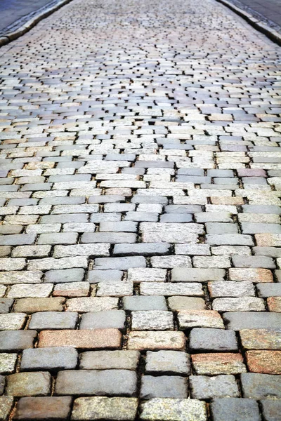 Cobblestone street pavement, urban background. — Stock Photo, Image