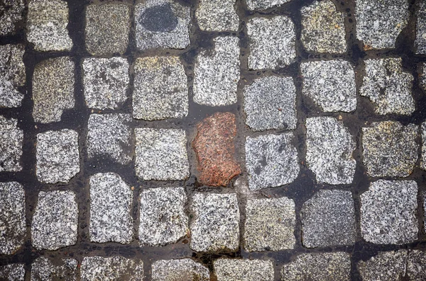 Cobblestone street from above. — Stock Photo, Image
