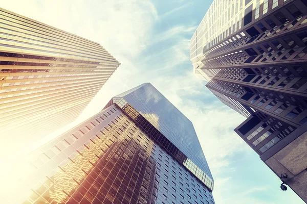 Denver skyscrapers at sunset, USA. — Stock Photo, Image