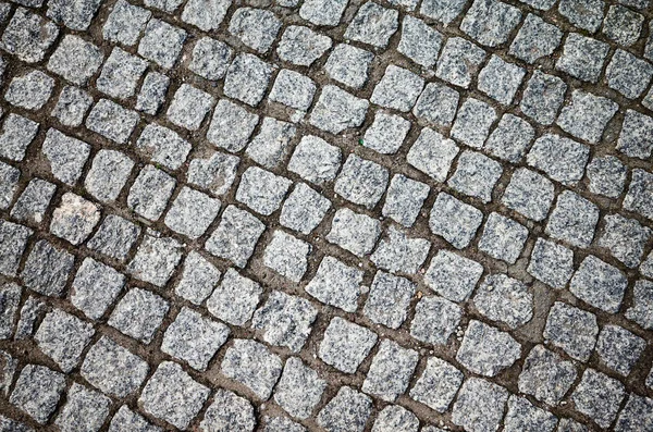 Top view of an old cobblestone street — Stock Photo, Image