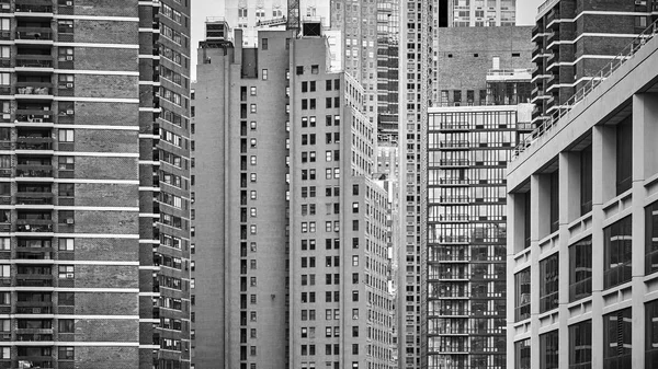 Czarno-biały obraz architektury New York, Stany Zjednoczone Ameryki. — Zdjęcie stockowe