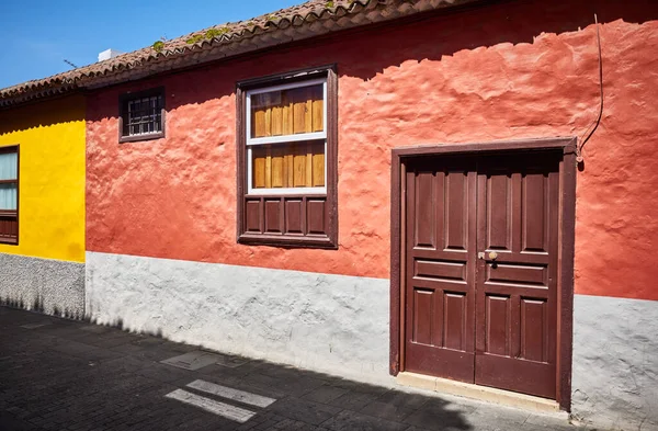 Bunte Häuser Einer Straße Der Altstadt Von San Cristobal Laguna — Stockfoto