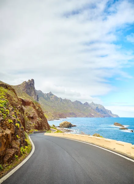 Paseo Panorámico Por Los Acantilados Cordillera Del Macizo Anaga Tenerife — Foto de Stock