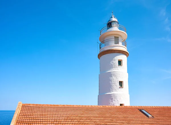 Faro Cap Gros Situado Las Inmediaciones Port Sóller Mallorca España — Foto de Stock