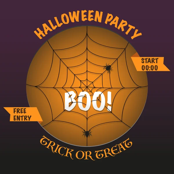Halloween partie flyer illustration — Image vectorielle