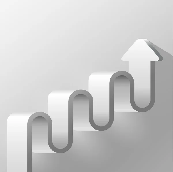 3D zakrzywionej strzałki infografiki — Wektor stockowy