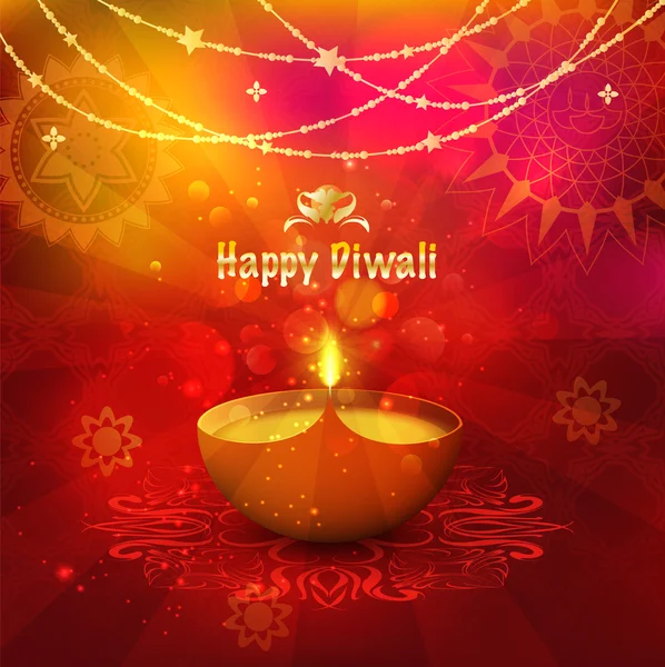 Festival of lights Diwali — Stock Vector