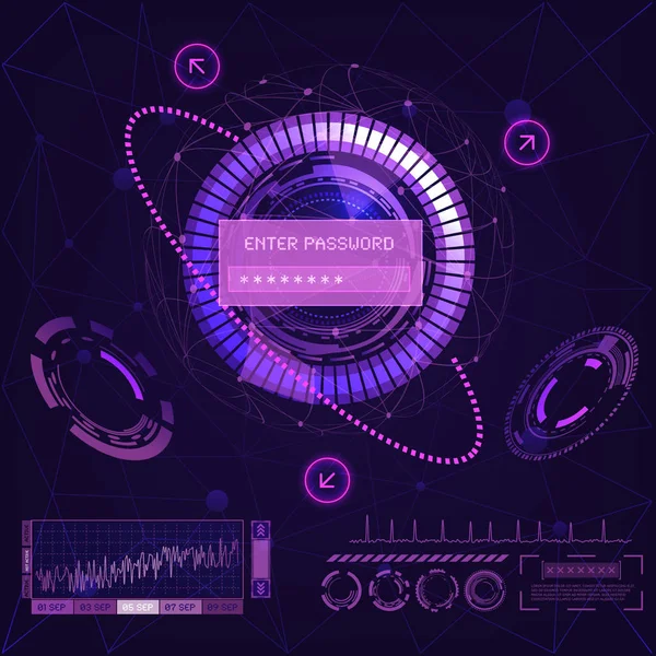 Diseño de interfaz de usuario HUD element UI — Archivo Imágenes Vectoriales