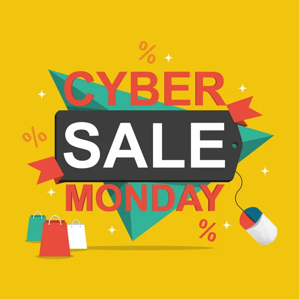 Cyber Monday ventes — Image vectorielle