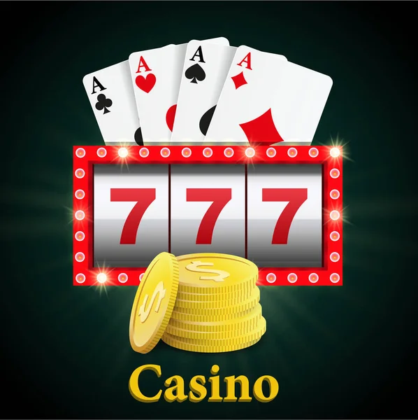 Icono del casino en negro — Vector de stock