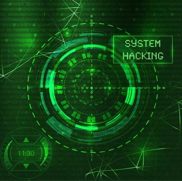 Pesan sistem hacking - Stok Vektor