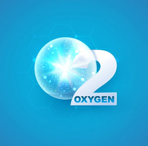 Icono de oxígeno para cosméticos de decoración Ilustración de stock
